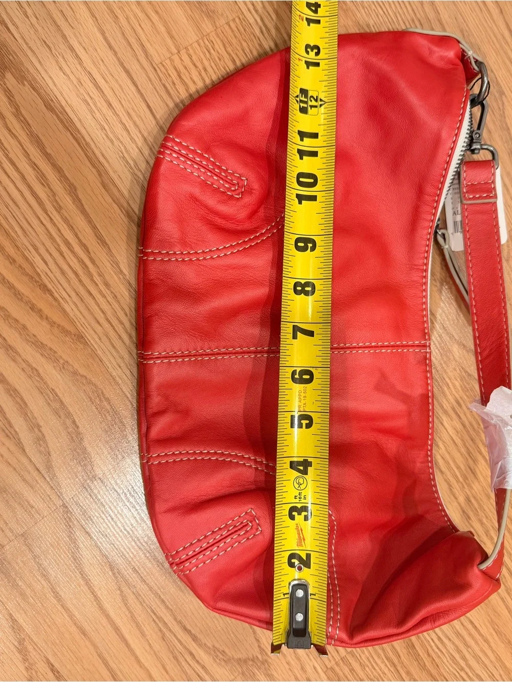 NWT Free People Red Leather Hobo Crescent Shoulder Bag